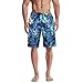 Men’s Beach Swim Trunks – 3D Leaf Print Hawaii Casual Shorts with Drawstring Elastic Waist – Summer Athletic Short Pantsthumb 1