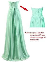 Cdress Vestido de noche largo de talla grande de chifón con escote corte corazón para graduada o dama de honor