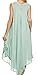 Sakkas 117 Watercolor Palm Tree Tank Caftan Short Dress - Seafoam - One Size