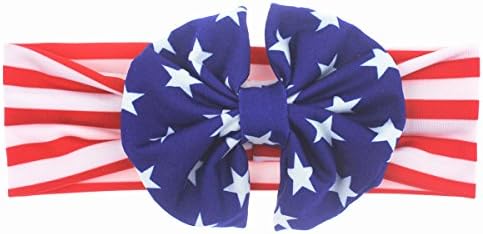 USA Flag Baby Headbands, Pattern Bowknot Elastic Cloth Headband (1)