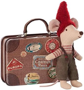 Maileg Christmas Mouse in his Travel Case