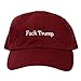 The High Rise Fuck Trump Dad Hat Baseball Cap Polo Style Unconstructed (Maroon)
