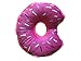 Donut Plush Pillow Stuffed Cushion Soft Toy Decor Gift, 14 Inches (Pink Icing)