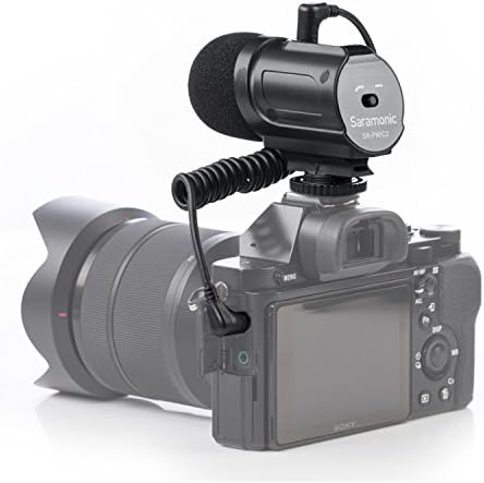 Saramonic Sr-Pmic2 Mini Stereo Condenser Microphone With Integrated Shockmount, Low-Cut Filter & Battery-Free Operation For Dslr Cameras & Camcorders, 8