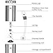 Kitchen PROP Manual PREMIUM STAINLESS Coffee Grinder with ADJUSTABLE Ceramic Conical Burr Mill, AEROPRESS Compatible with Portable, BEST Coffee Mill and Coffee Maker for Travel, Camping and Hiking