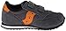 Saucony Jazz Hook & Loop Sneaker (Toddler/Little Kid), Grey/Orange, 10.5 M US Little Kid