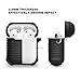 MeanLove AirPods Case, Accessories Kits for Airpods Charging Case, Flex Armor Series AirPods Cover Skin (MS18A1) with Keychain/Magnetic Airpods Strap/Airpods Ear Hook, Black