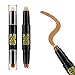 Boobeen Contour and Highlighters Stick - Double-end Makeup Concealer Contouring Sticks Cream and Highlighter Stick - Bronzer - Face Highlighters