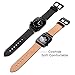 Compatible with Apple Watch Band 42mm 44mm, Genuine Leather iWatch Strap with Black Metal Clasp Buckle for Apple Watch Series 4 (44mm) Series 3 2 1(42mm) Sport Edition (Black with Black Adaptor)