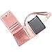 iPhone 5S Case,iPhone SE Case,BENTOBEN Wallet Case Secure Up and Down Flip Design Credit Card Slots Cash Holder Nickel Plated Press Stud Wrist Strap Magnetic Snap Closure[Patented Pattern] Rose Gold