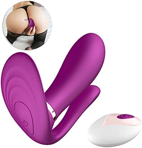 fyufytftrd Waterproof Invisible Wearable C String Tongue Vibrantor Kiss Simulator Wireless Remote Vibrantion Gxspot,USB Rechargeable Massa-ger Vibrantion Six Toys for Female Purple