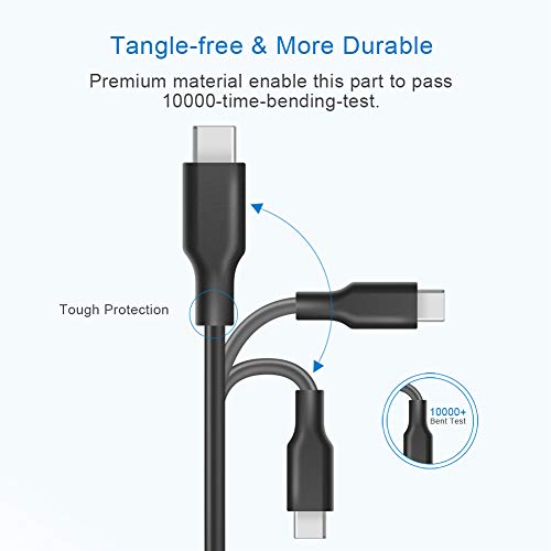 Aisilk Type C Adapter 65W USB-C Wall Charger with Power Delivery for MacBook/Pro, Dell, hp, Lenovo, Asus, Acer, Thinkpad, Matebook, Razer, Google, and More laptops Tablets and Cell Phones