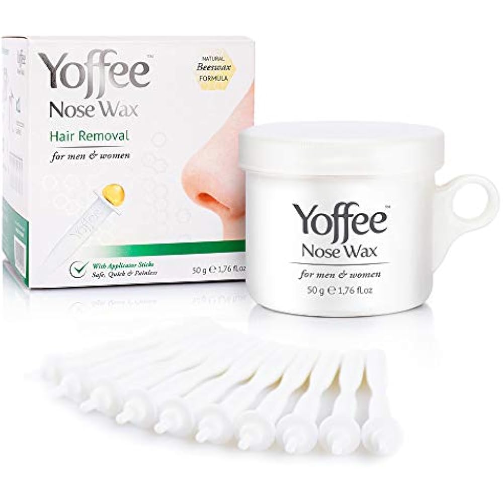 Nose Waxing Kits Wax Hair Removal Natural Beeswax Formula. Safe, Quick