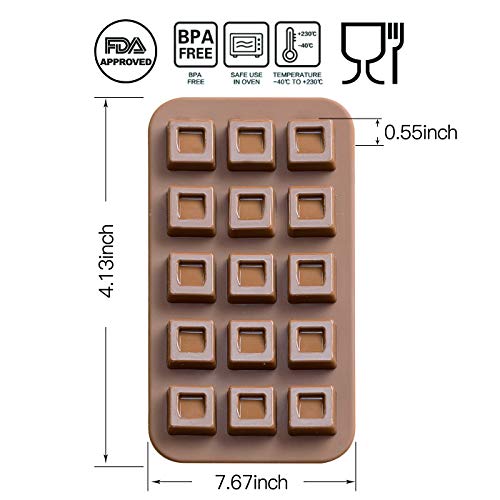 Aokinle Silicone Chocolate Molds,Candy Molds-5 Pack,Mini Baking Molds Non Stick,Ice Cube Tray,BPA Free Candy Making Mold