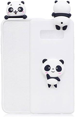 Jewby Glaxy Note 8 Case, Free Screen Protector, Soft 3D Silicone Rubber Case Cover For Samsung Galaxy Note 8 (White)