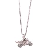 YAZILIND Titanium Steel Personality Motorcycle Shape Pendant Necklace Men's and Women's Vintage Hip-hop Style Jewelry