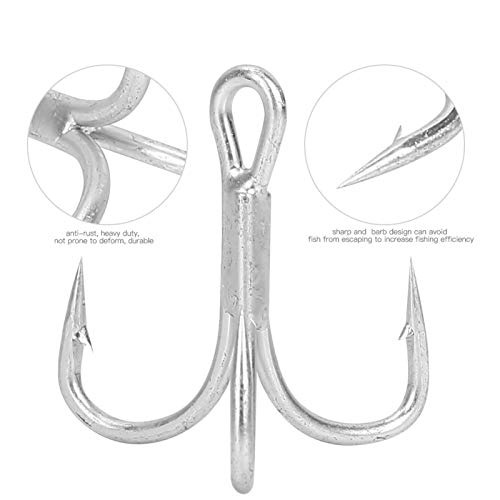 Angelhaken Robuster Karpfenhaken Angelhaken mit Augen, für Seefische(Large 1/0# (10 pcs per sale)) – Bild 6