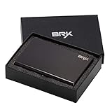 Best RFID Blocking Hard Card Holder Case for Men and Women, Safe and Secure Protector for Travel or Business, Includes slots for credit cards and driver license, Slim Stainless Steel Metal Wallet
