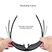 poshei P05 Polarized Sports Sunglasses with Unbreakable Frame for Biking Fishing Running Driving Golf Baseball (Black&Black)