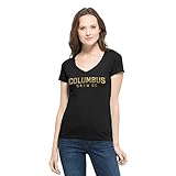 MLS Columbus Crew Women's '47 Flanker MVP V-Neck Tee, Medium, Jet Black