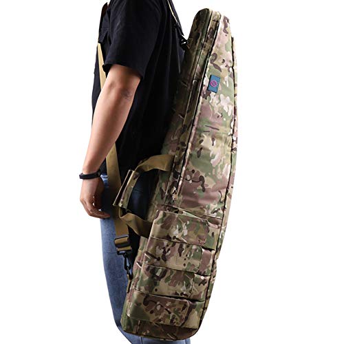 LUVODI 47 Inch Tactical Rifle Case Waterproof Soft Padded Carbine AirSoft Sniper Gun Bag