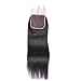 Allrun Hair 7A Brazilian Virgin Human Hair 3 Bundles With (4x 4) Lace Closure Straight Wave Weft 100% Real Human Hair Extensions Natural Color (18 20 22+18
