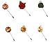 Weishang Men's Lapel Pin Flower Handmade Boutonniere for Suit (Pack Of 6_4)