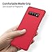 TORRAS Slim Fit Galaxy S10 Plus Case, Hard Plastic Ultra Thin Phone Cover Case with Matte Finish Grip Compatible with Samsung Galaxy S10 Plus, Red
