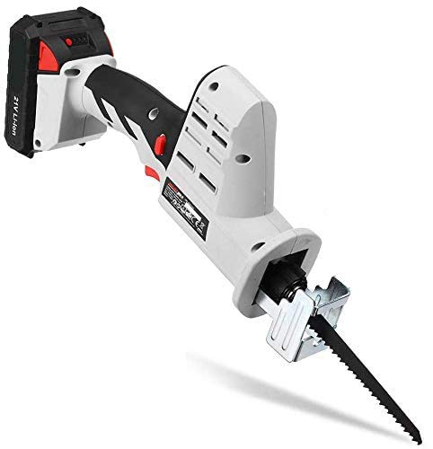WUAZ Akku-Säbelsäge 21-Volt Max mit Hubkolben Blade, Lithium-Ionen-Akku, Schnellladegerät, Ideal für Holz, Rohr und…