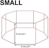 AVC Designs Pet Playpen Small Foldable 8 Panels 61cm High Indoor Outdoor view 2