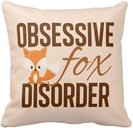 Obsessive Fox Disorder Cute Throw 1818 pillow Case