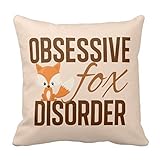 Obsessive Fox Disorder Cute Throw 18*18 pillow Case