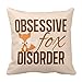 Obsessive Fox Disorder Cute Throw 18*18 pillow Case