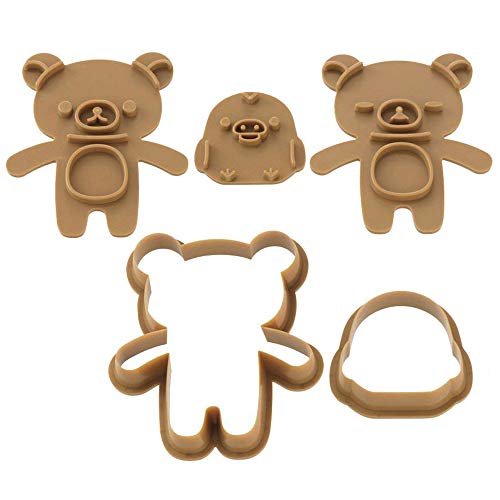 Kai Corporation DN0200 KAI Cookie Cutter, Rilakkuma Stamp, Make Facial