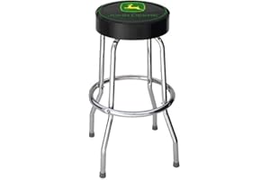 Plasticolor 004746R01 John Deere Logo Garage Stool,Black w/Deere Logo