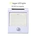 Solar Lights Outdoor Motion Sensor Light Wireless Super Bright 20 LED Waterproof Heatproof exterior Security Wall Lamp Patio Deck Yard Garden Driveway(2 pack) (4, White)