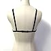 Start Bra Lingerie, Womens Black Harness Elastic Bra Hollow Out Bra (US=36)