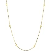 gorjana - Amour Necklace 15"-17" - 18k Gold Plated Brass - Elegant heart design - Adjustable length versatility - Dainty heart accents, perfect for layering