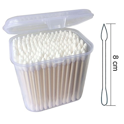 Paper Stick Cotton Swabs/180CT - Double Tipped compact Quality Cotton Heads - Sturdy Handle - Multipurpose, Safe, Highly Absorbent (1 pack)