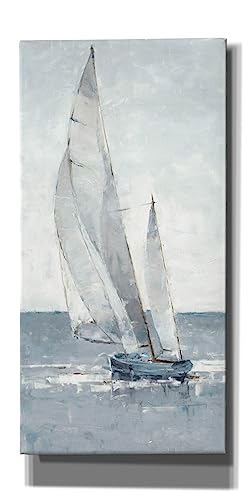 Epic Graffiti "Grey Seas I by Ethan Harper, Canvas Wall Art, 20"x40"