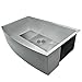 Perfetto Kitchen and Bath Handmade Kitchen Sink Stainless Steel Apron Undermount Single Basin w/Dish Grid & Drain Kit (33 Inch x 20 Inch)