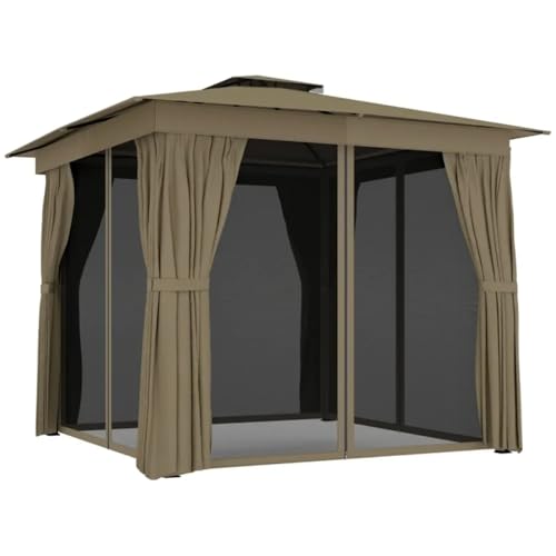 Hassyee Soft Top Gazebo with Privacy Curtains & Netting | 10x10ft All-Weather Outdoor Shelter image 13