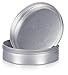 JUVITUS 8 oz Metal Steel Tin Deep Container with Tight Sealed Twist Screwtop Cover (6 pack)