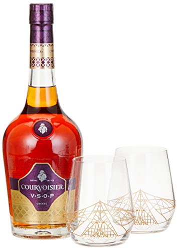 Courvoisier VSOP mit Geschenkverpackung mit 2 Tumbler Cognac (1 x 0.7 l)