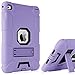 BENTOBEN iPad Mini 5 Case, iPad Mini 4 Case, Kickstand Hybrid Three Layer Heavy Duty Rugged Cover Shockproof High Impact Resistant Full-Body Protective Retina Cases for iPad Mini 5/4, Purple/Black