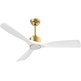 OFANTOP 52 Inch ETL Listed Indoor Outdoor Smart Ceiling Fans with Lights Remote Control, Quiet DC Motor 3 Blade Modern White 