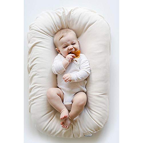 Snuggle Me Organic | Puddle Pad | Elastic Fitted Organic Cotton Moisture Barrier | Patented Sensory Lounger for Baby