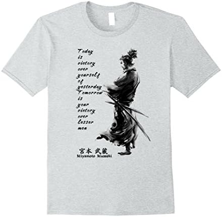 Men's Samurai T-shirt Bushido Way of the Warrior 2XL Heather Grey