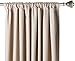 AmazonBasics Room Darkening Blackout Window Curtains with Tie Backs Set, 52