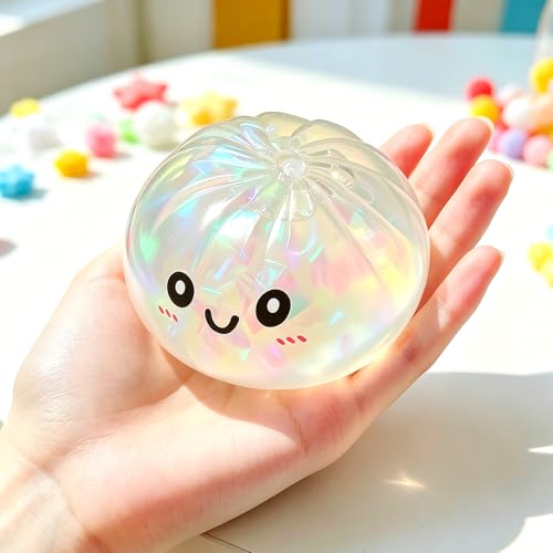 2026 New Glitter Dumpling Squishy Box, Stress Relief, Soft Squeeze Decompression Dough, Glitter Dumpling Squishy for Stress Relief
